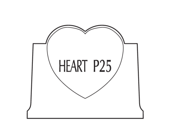 Heart P25 Headstone Style