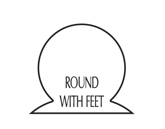 Round with Feet Headstone Style