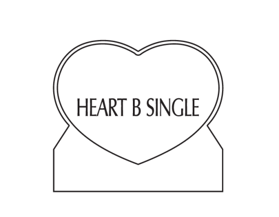 Heart B Single Headstone Style